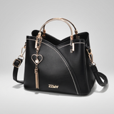 Inès – Sac à main bicolore en cuir lisse