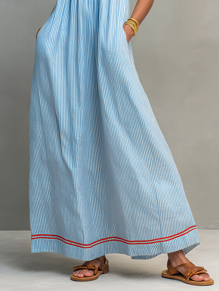 Amandine™ | Robe longue rayée