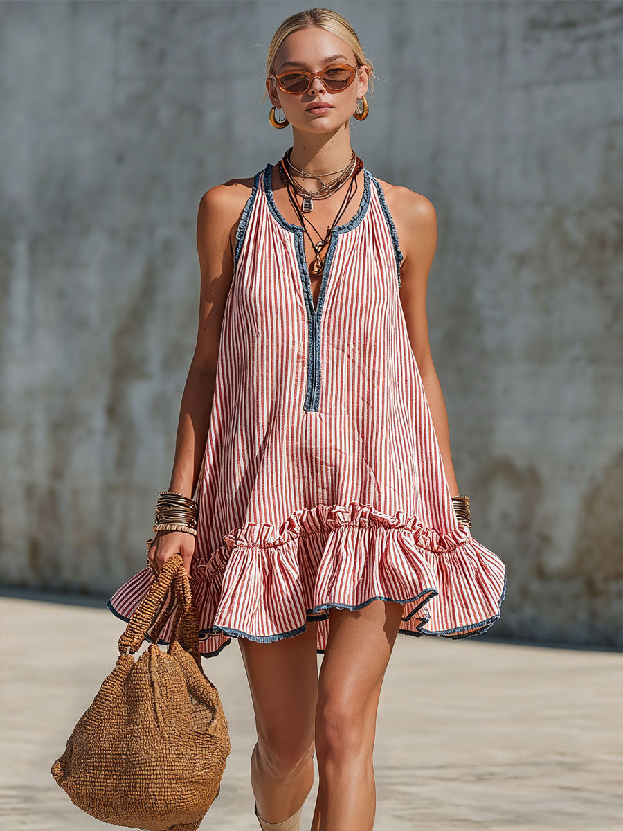 Noémie™ | Robe Courte Rayée