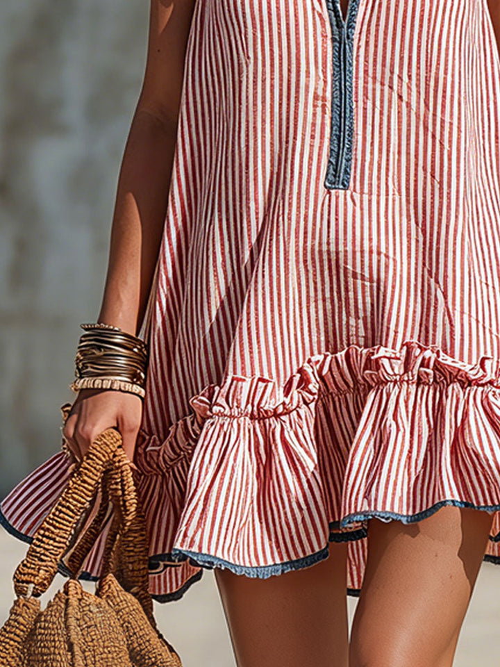 Noémie™ | Robe Courte Rayée