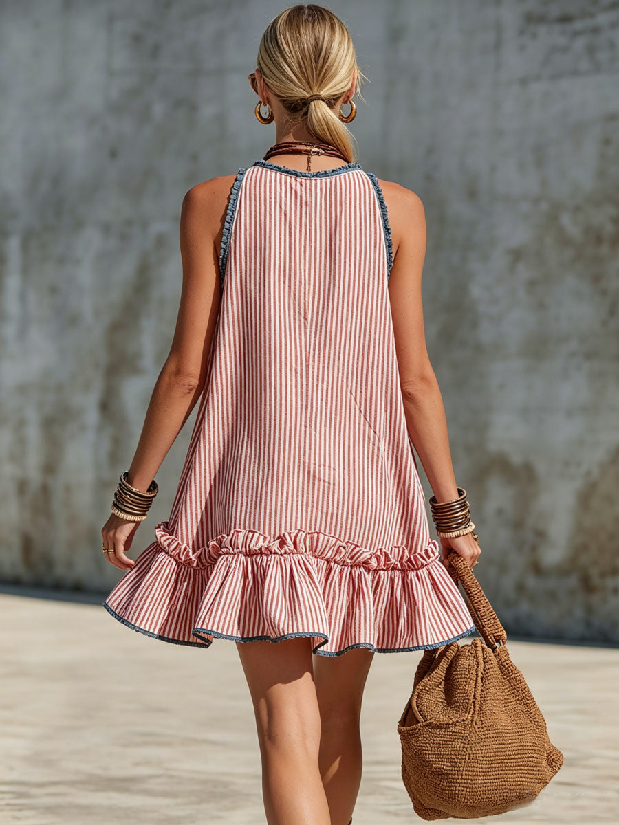 Noémie™ | Robe Courte Rayée