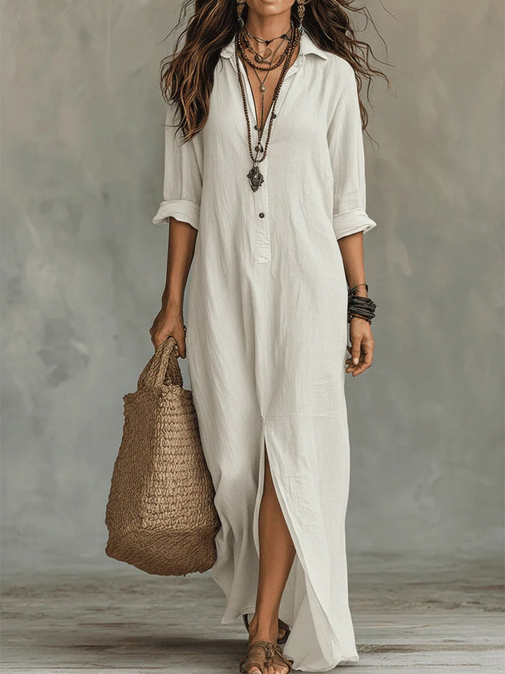 Élise | Robe longue fluide style bohème confortable
