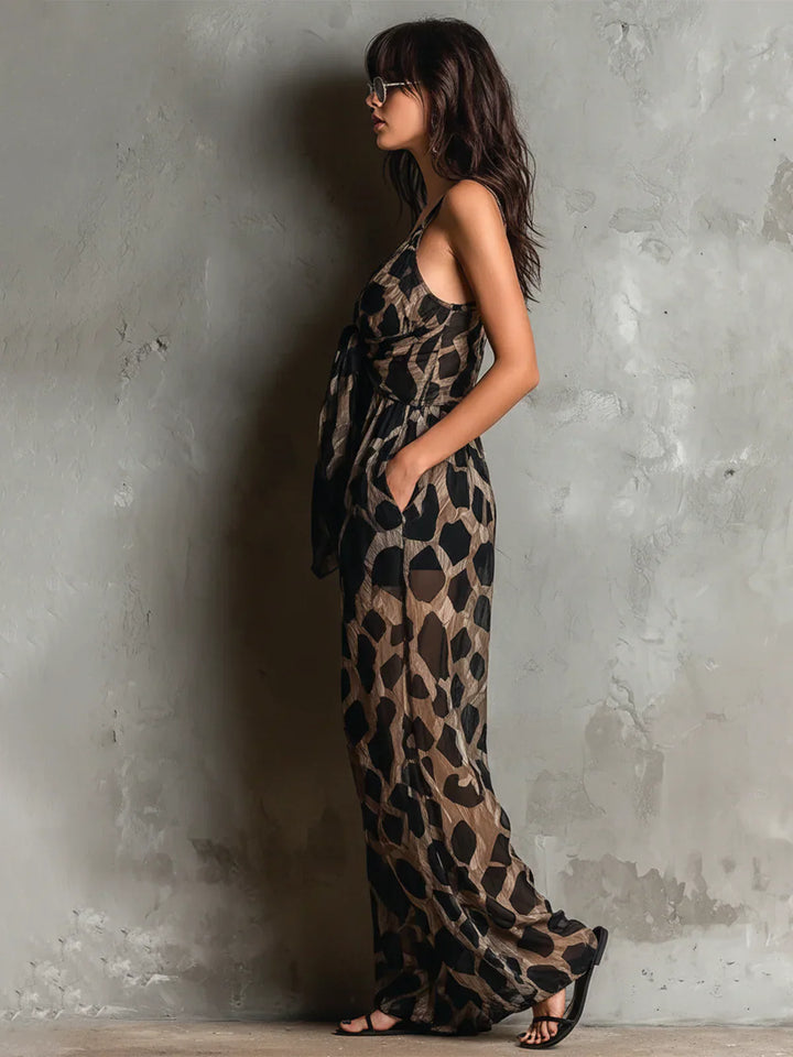 Maëlle™ | Combinaison Fluide Léopard