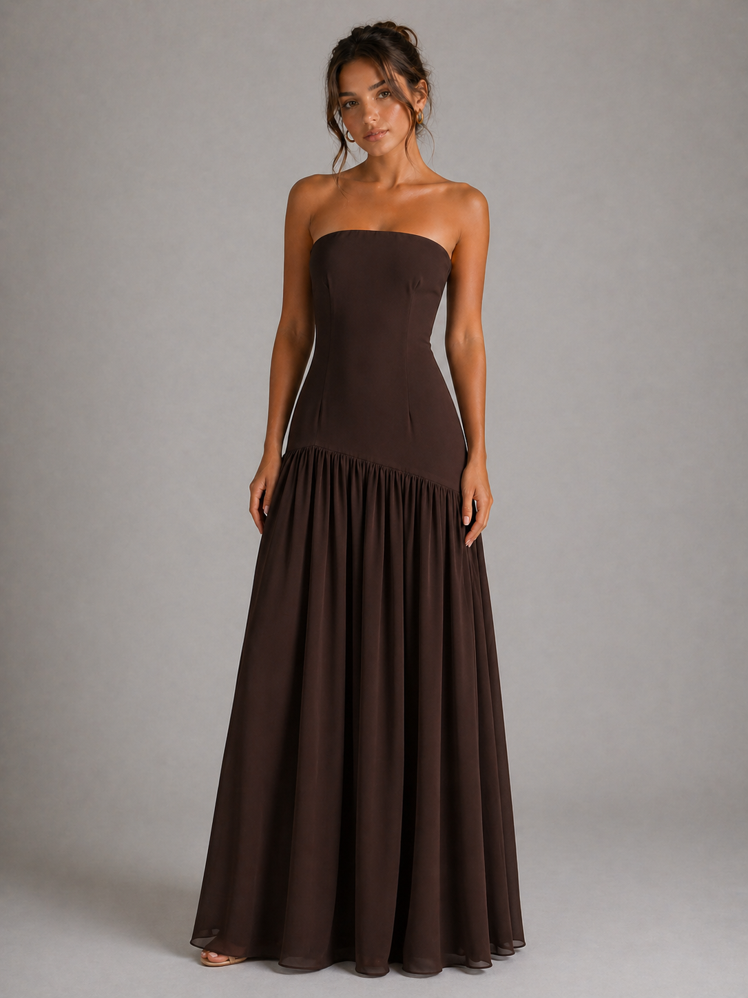 CLARA – ROBE LONGUE BUSTIER FLUIDE