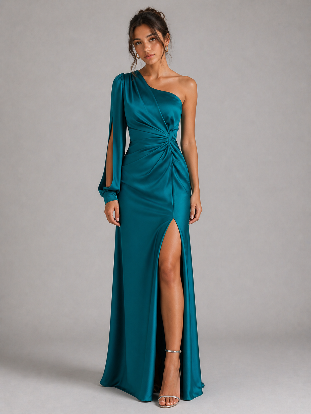 LENOIR - ROBE LONGUE SATINÉE AU CHARME IRRÉSISTIBLE