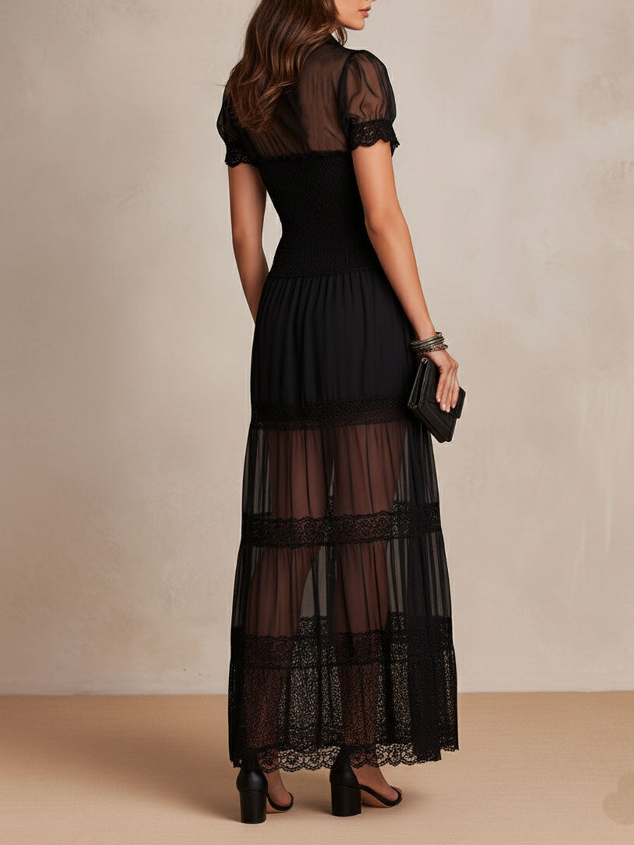 Claudine™ | Robe longue en dentelle élégante