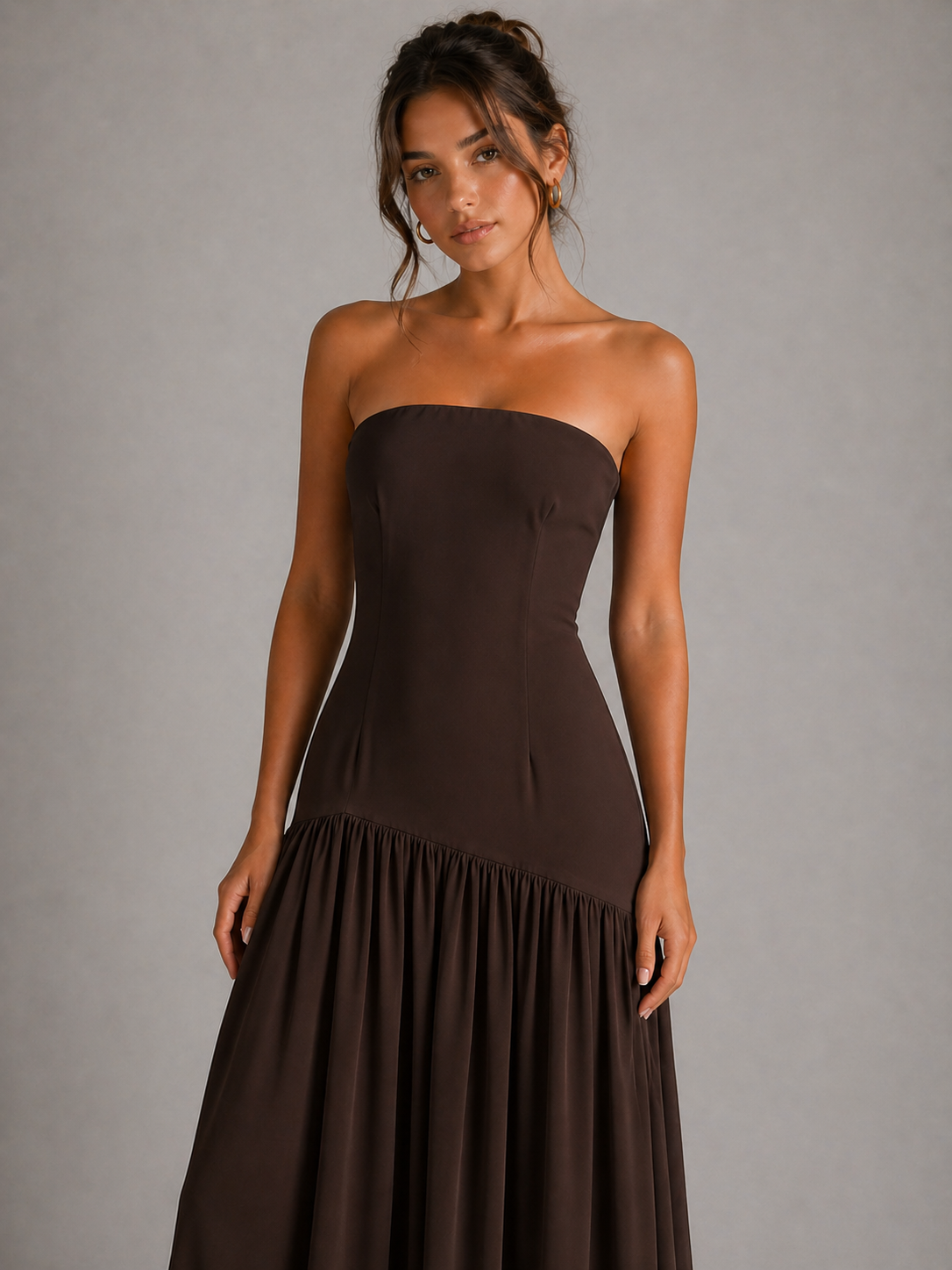 CLARA – ROBE LONGUE BUSTIER FLUIDE
