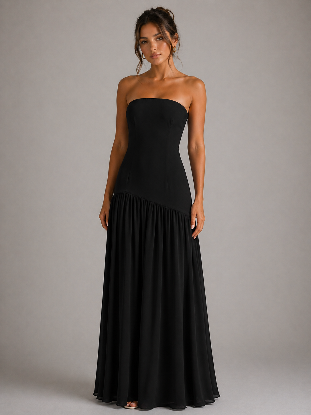 CLARA – ROBE LONGUE BUSTIER FLUIDE