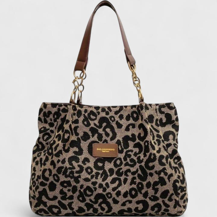 Alizée | Sac shopping en toile motif léopard