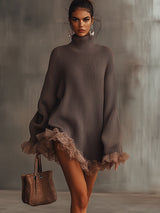 Robe pull à volants — Douce, chaude & romantique