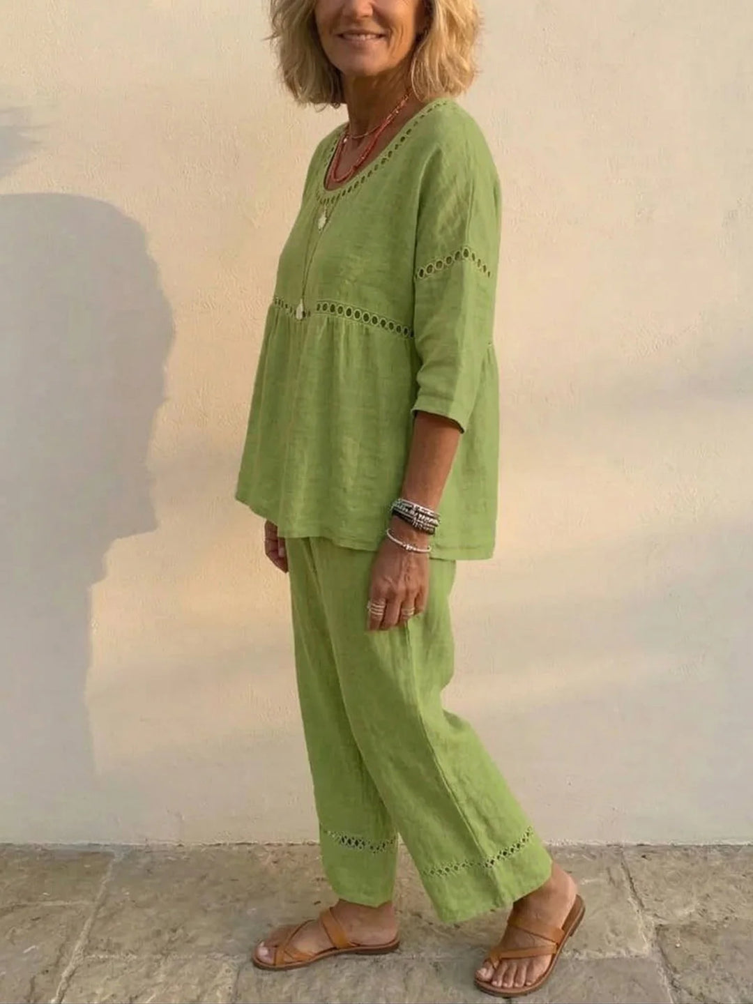 Colette™ | Ensemble en Coton Ajouré