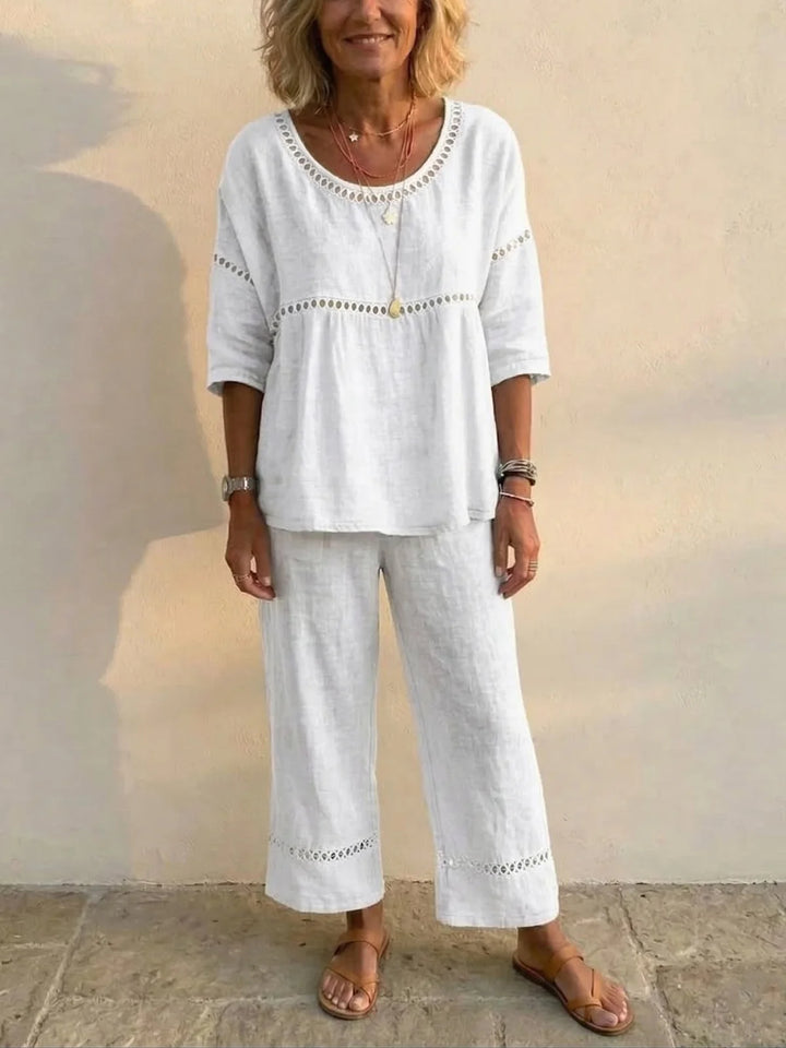 Colette™ | Ensemble en Coton Ajouré