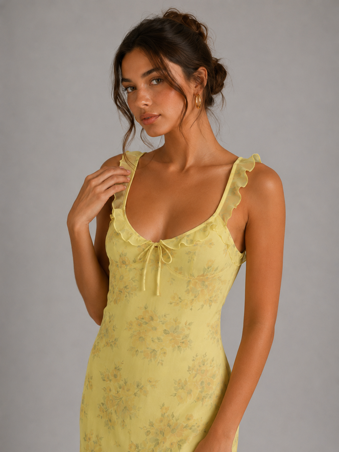 SOLÈNE - ROBE LONGUE FLEURIE À DOS NU