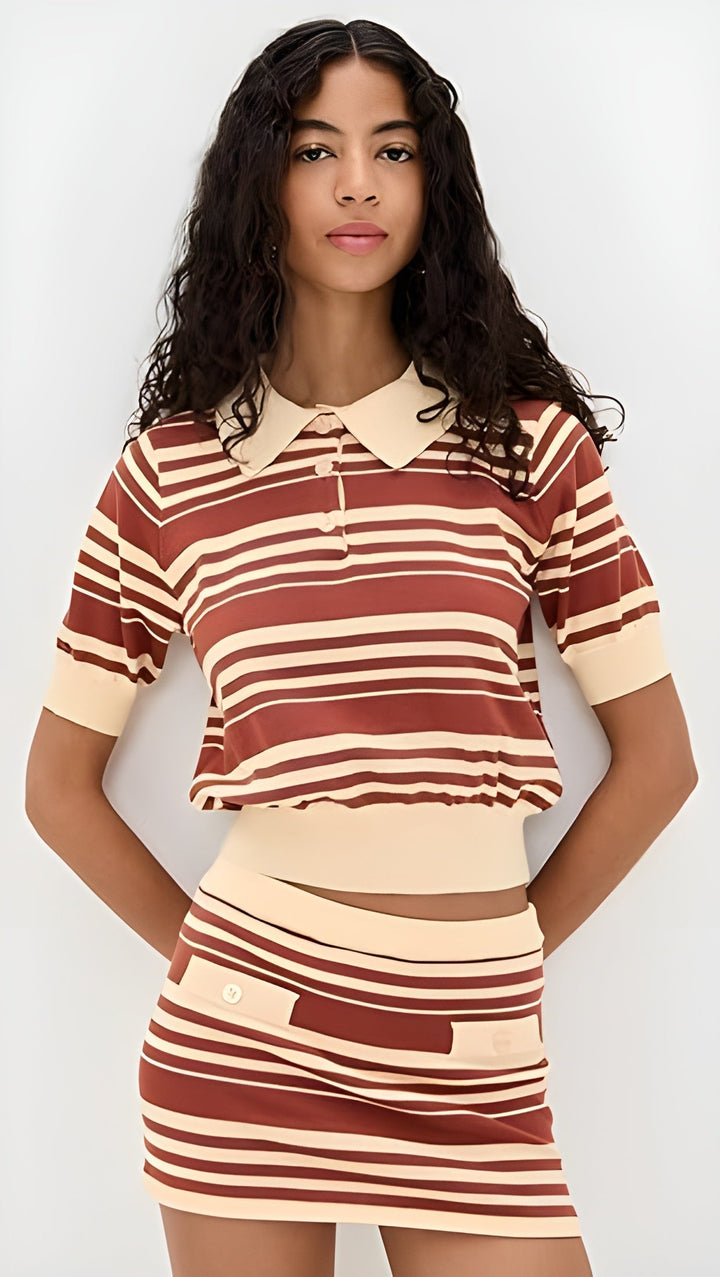 Margaux™ | Ensemble à rayures au style rétro