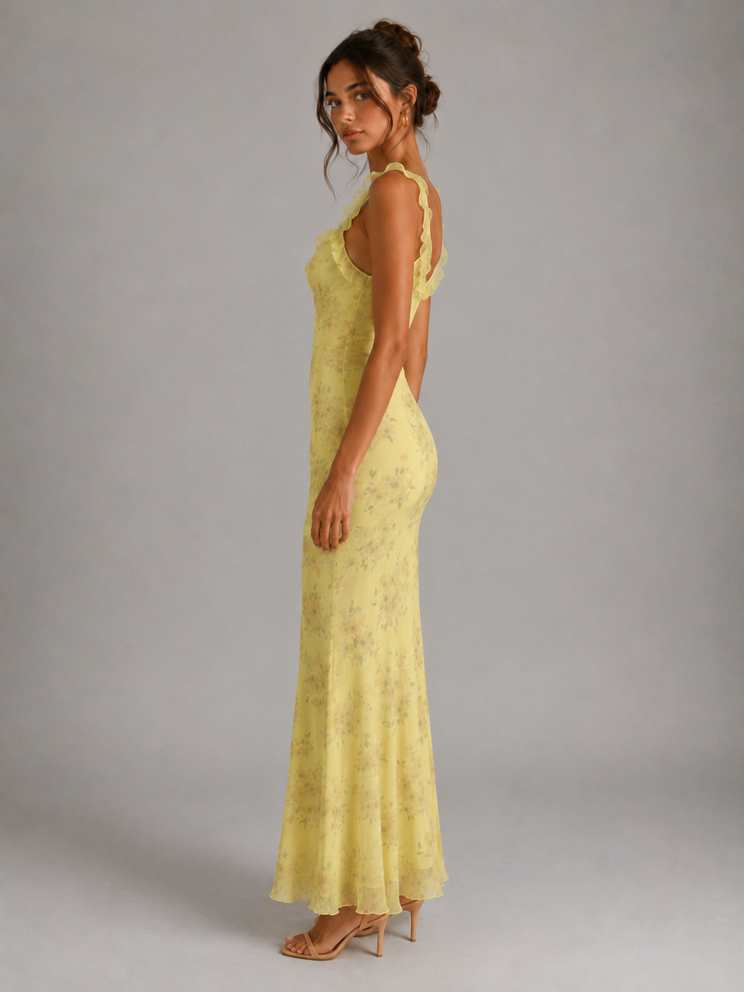 SOLÈNE - ROBE LONGUE FLEURIE À DOS NU