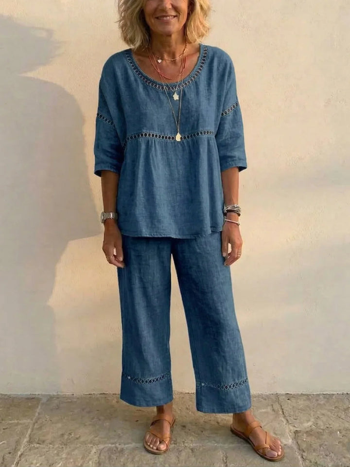 Colette™ | Ensemble en Coton Ajouré