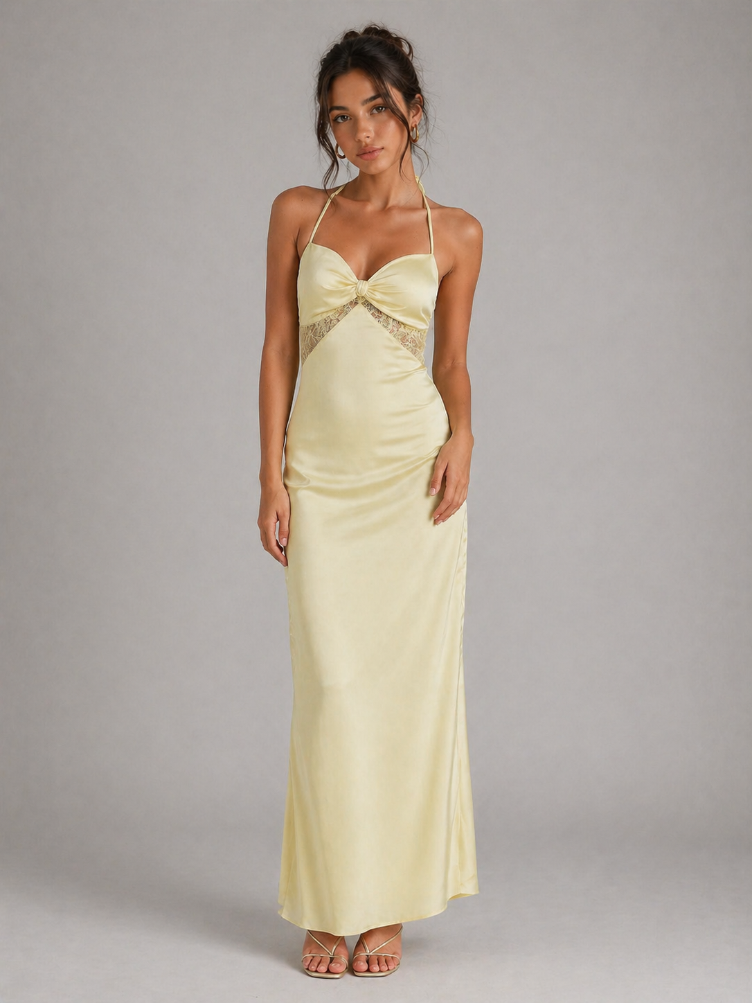 SORELLA – ROBE LONGUE SÉDUISANTE AVEC DENTELLE ET FINES BRETELLES