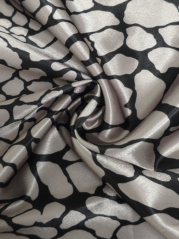 Chemisier effet satin à motif artistique