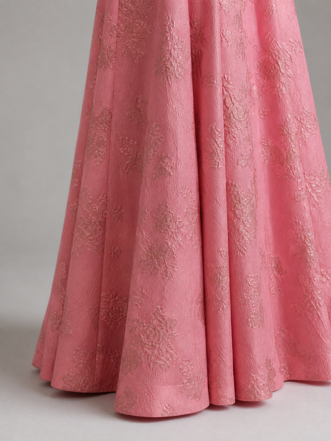 BEATRICE - ROBE LONGUE ROSE PRINCESSE AU CHARME FLORAL