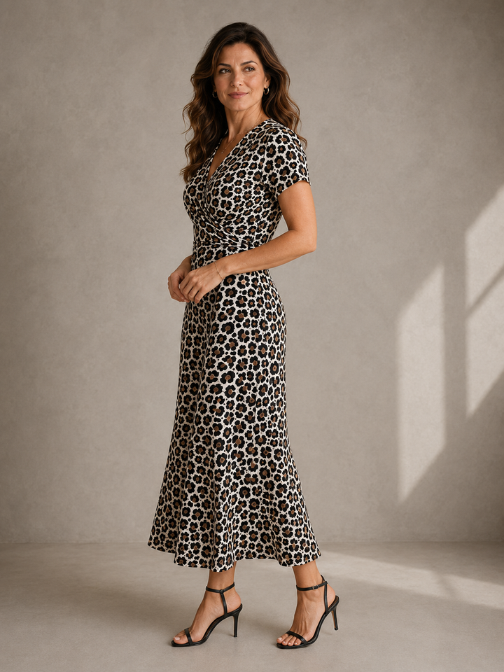 Margaux | Robe Élégante Imprimé Léopard