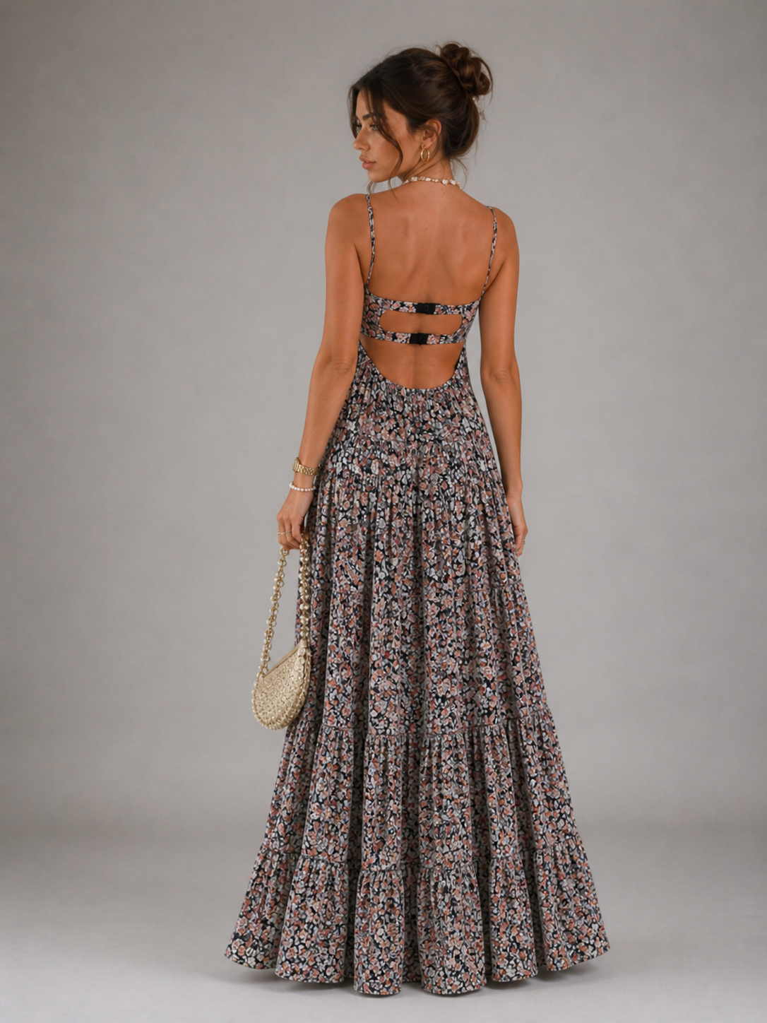 REYNA - ROBE MAXI FLEURIE DOS NU