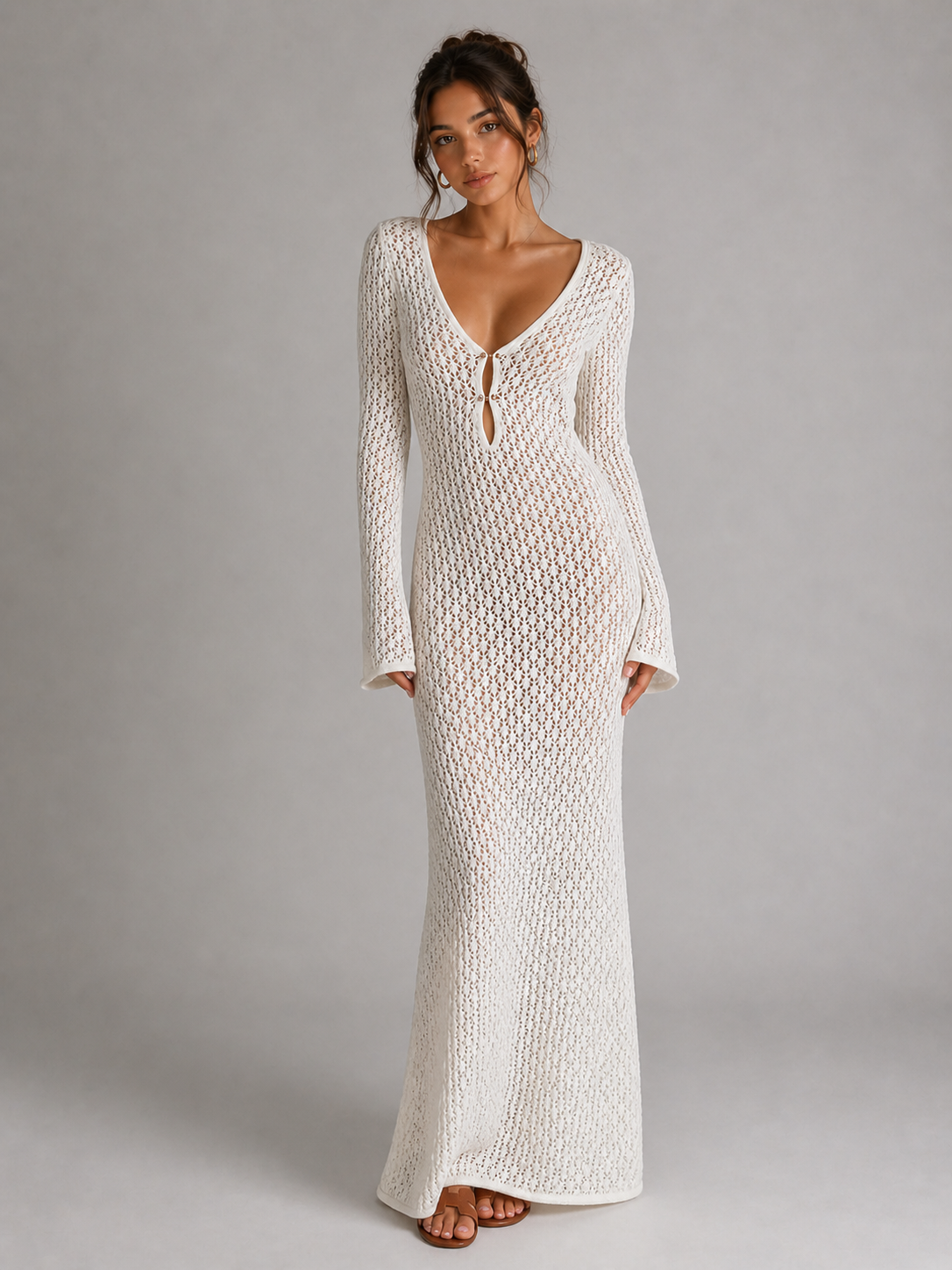 AURÉLIE – ROBE LONGUE CROCHETÉE DOS NU