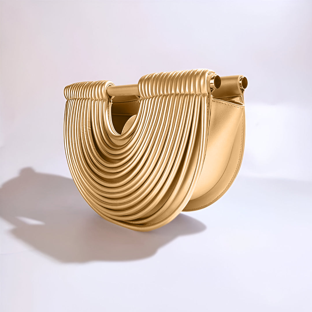SEREN – SAC BANDOULIÈRE SCULPTURAL MÉTALLISÉ