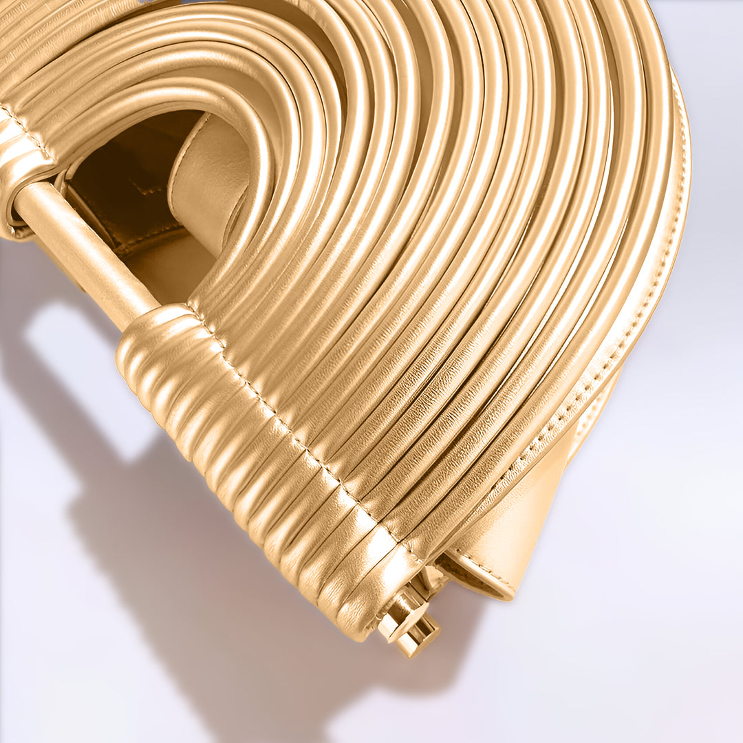 SEREN – SAC BANDOULIÈRE SCULPTURAL MÉTALLISÉ