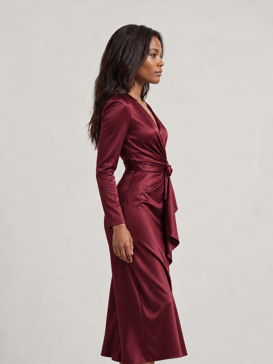 Isabelle™ | Robe portefeuille satinée