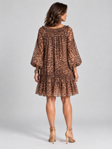 Lucie™ | Robe courte élégante à imprimé léopard