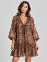 Lucie™ | Robe courte élégante à imprimé léopard