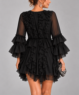 Élodie – Robe courte élégante à volants