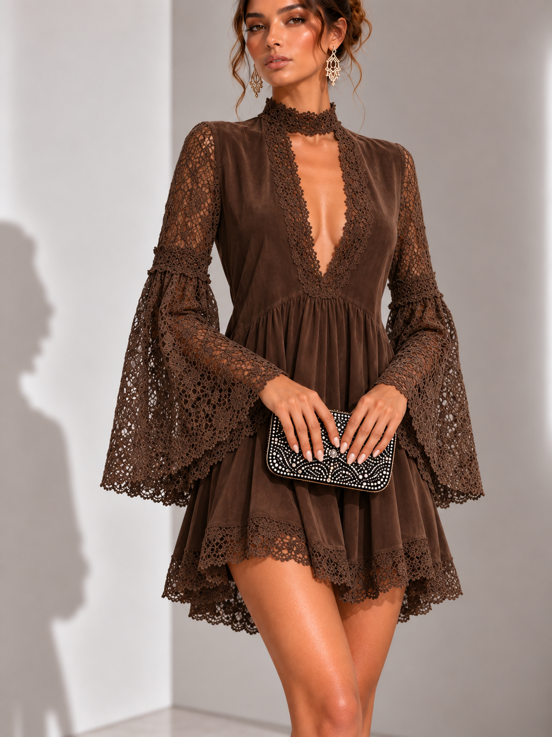 Camille™ | Robe courte élégante en dentelle
