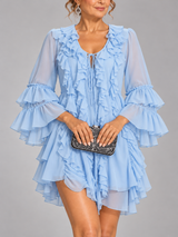 Élodie – Robe courte élégante à volants