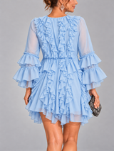 Élodie – Robe courte élégante à volants