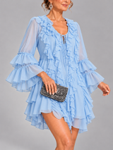 Élodie – Robe courte élégante à volants