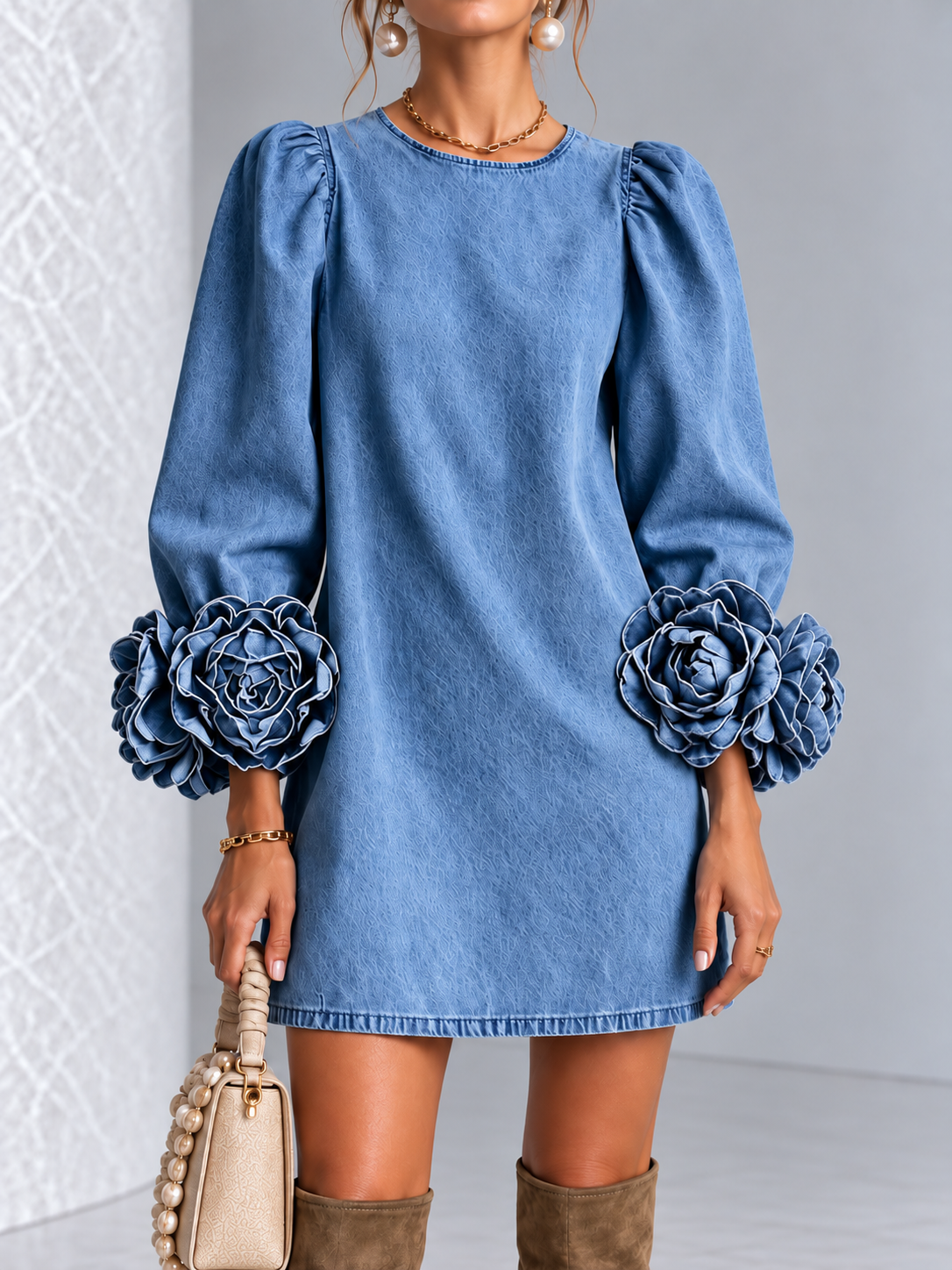 Élodie™ | Robe courte élégante à détails floraux