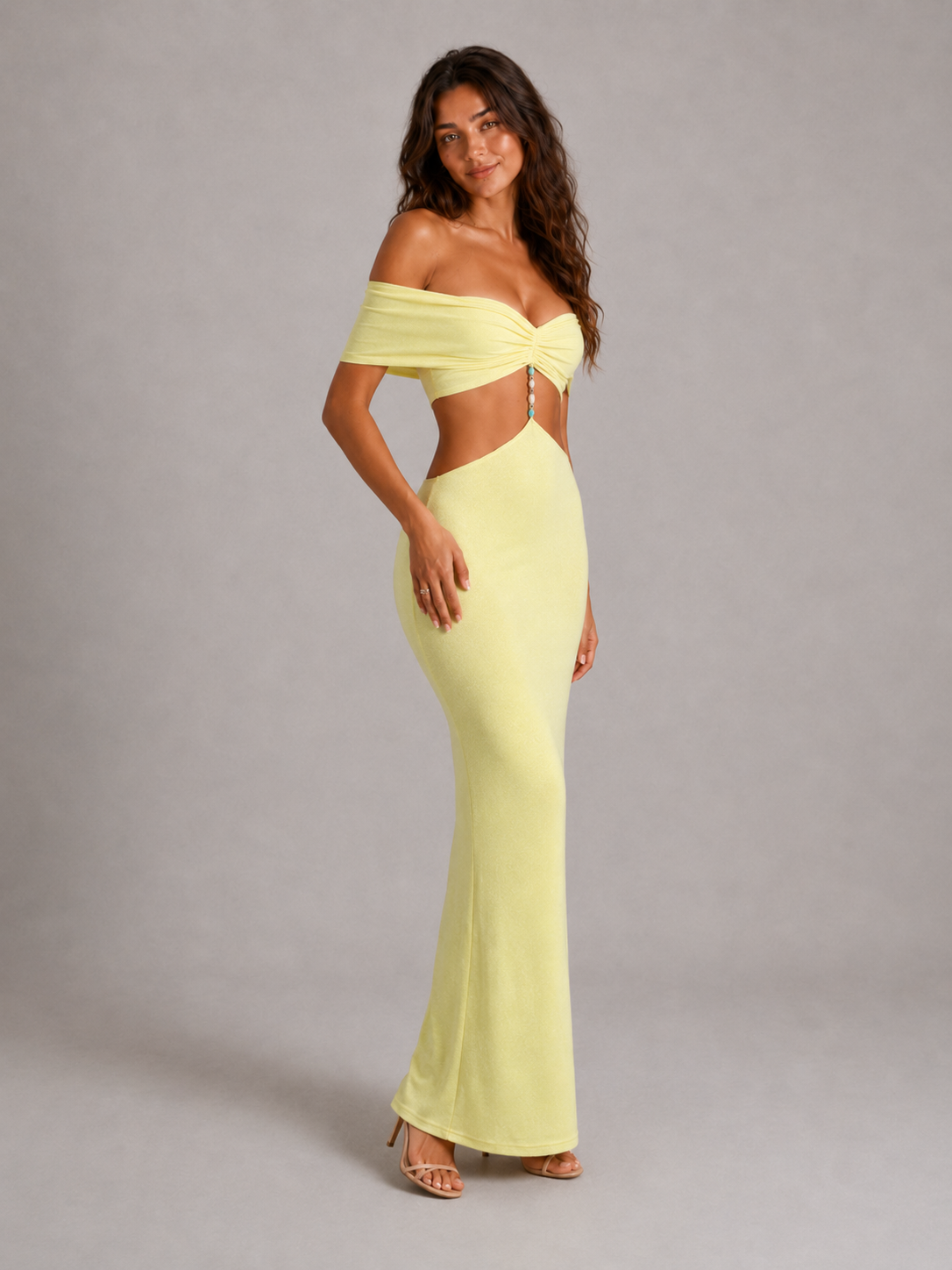 LÉA | ROBE MAXI ÉLÉGANTE À DÉCOUPES RAFFINÉES