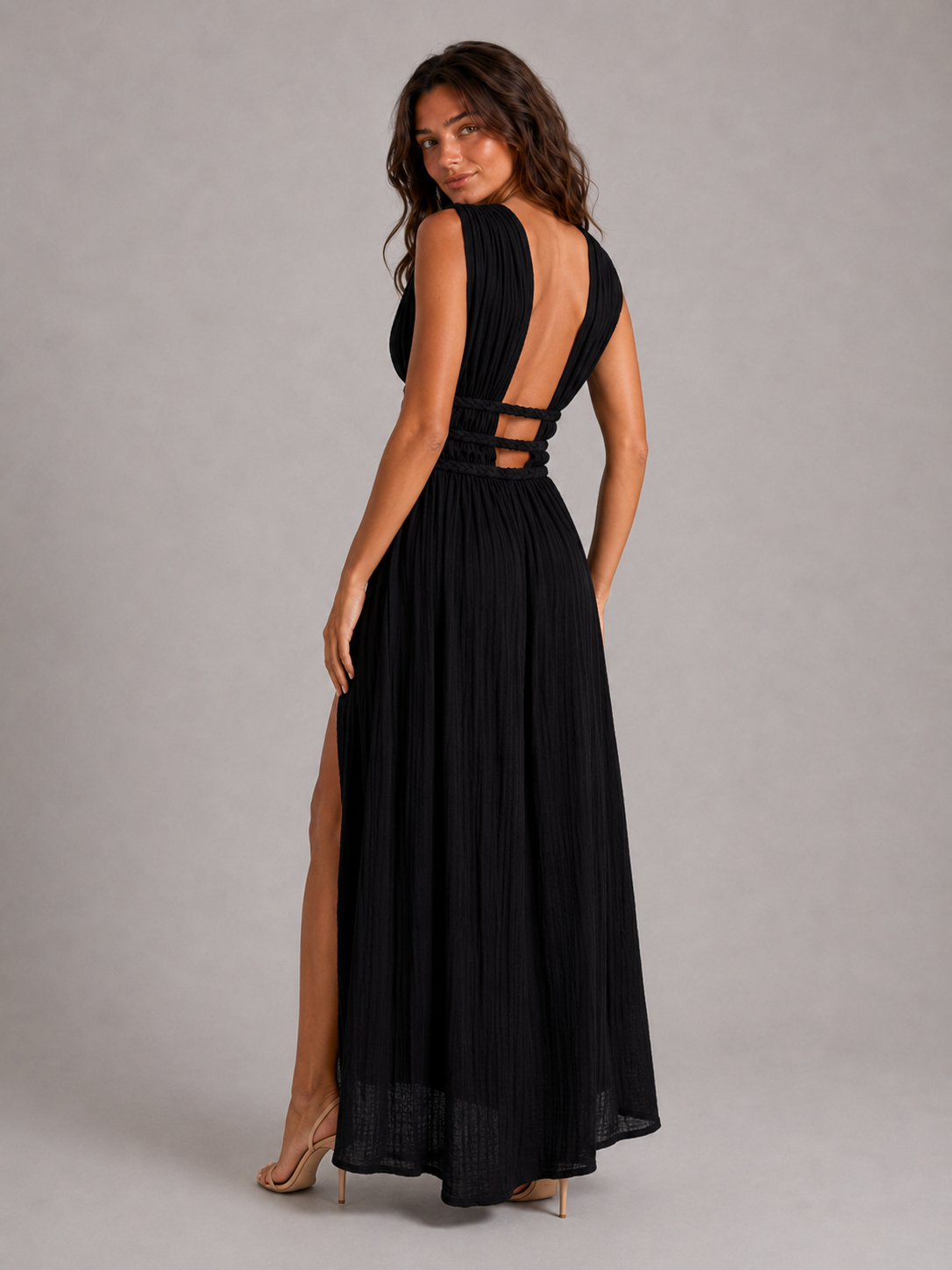 ÉLISE | ROBE MAXI DOS NU