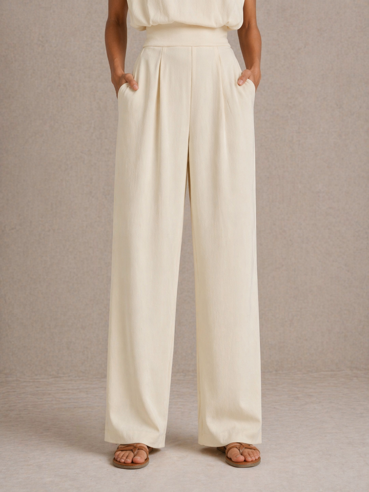 Juliette | Ensemble fluide élégant avec taille marquée et coupe minimaliste