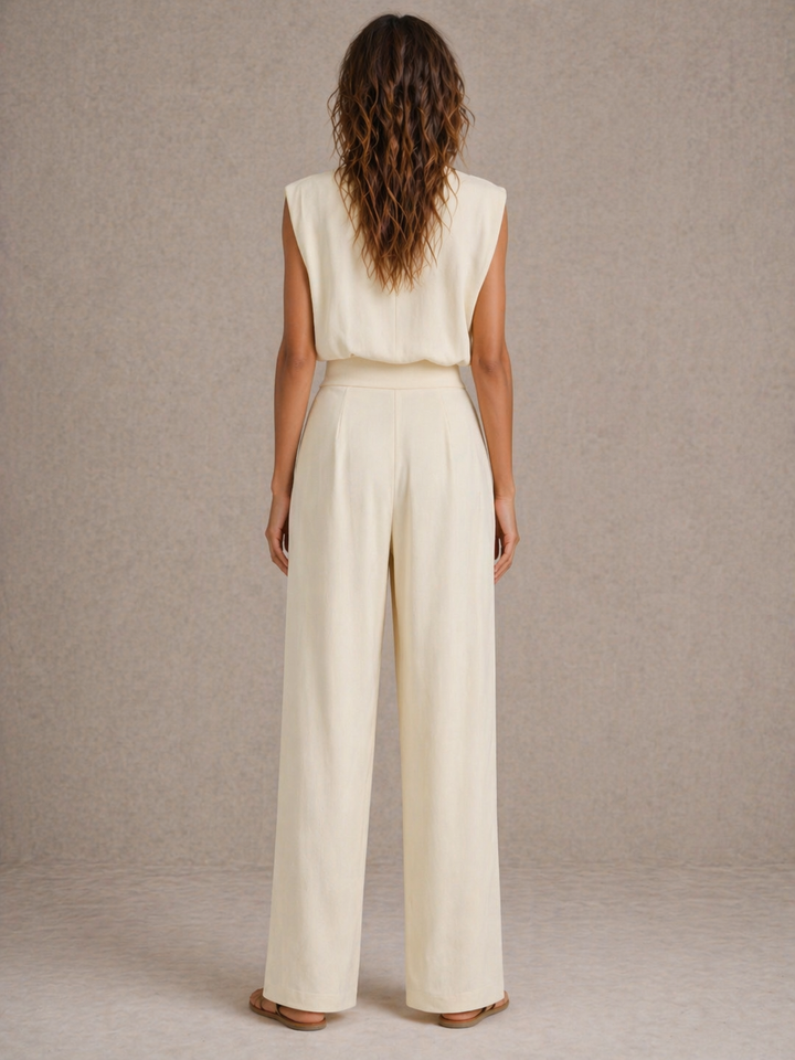 Juliette | Ensemble fluide élégant avec taille marquée et coupe minimaliste