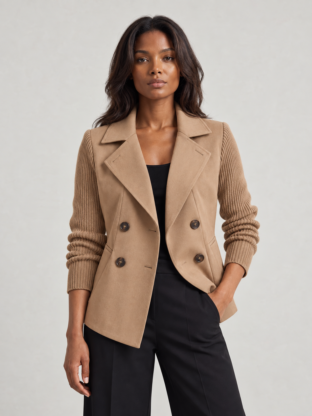 Clémence™ | Blazer élégant à manches en maille