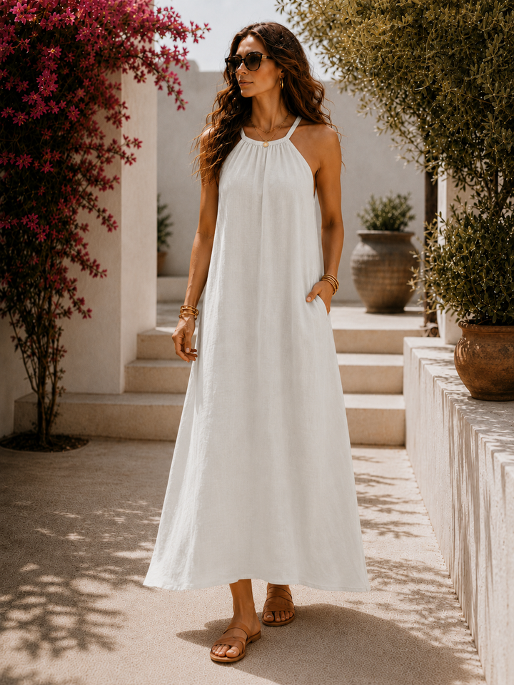 Élise | Robe longue élégante en coton