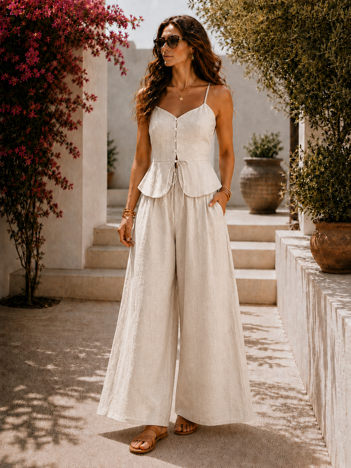 Juliette | Ensemble élégant en mélange de lin et coton