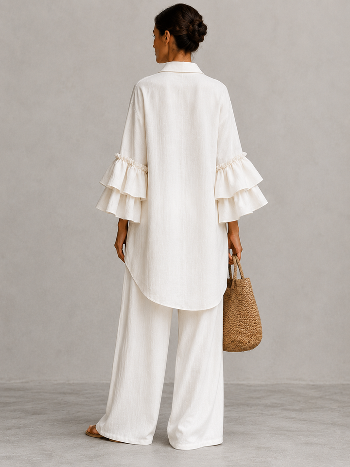 Lena | Ensemble fluide avec haut ample et pantalon large