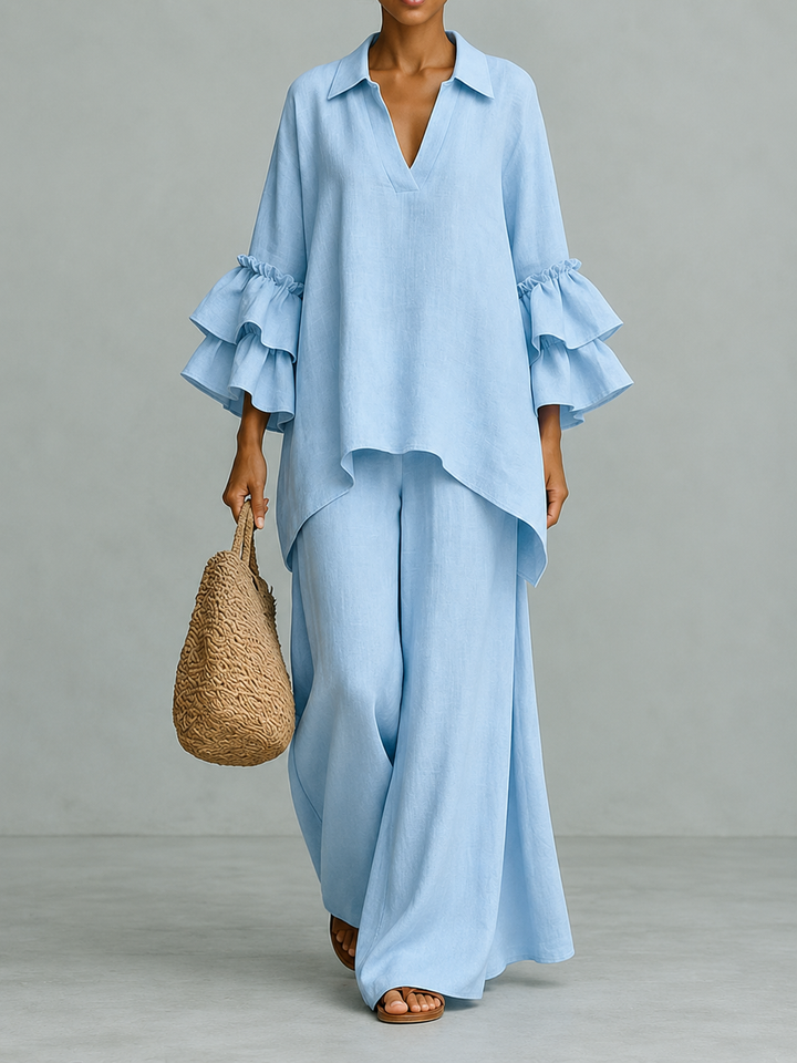 Lena | Ensemble fluide avec haut ample et pantalon large