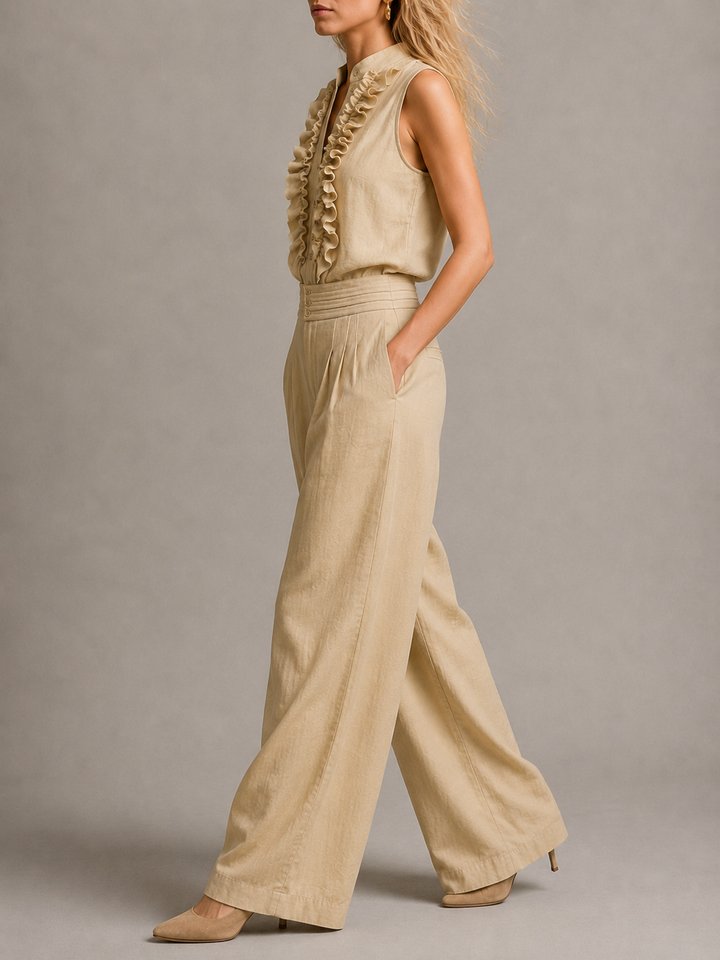 Chloé | Ensemble élégant avec haut et pantalon large
