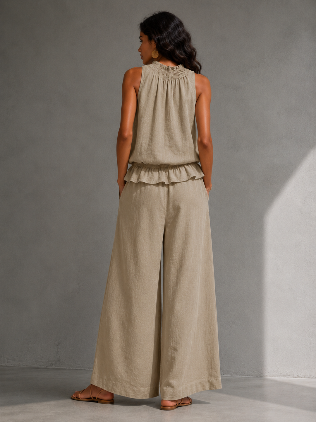 Léa | Ensemble fluide avec haut et pantalon large