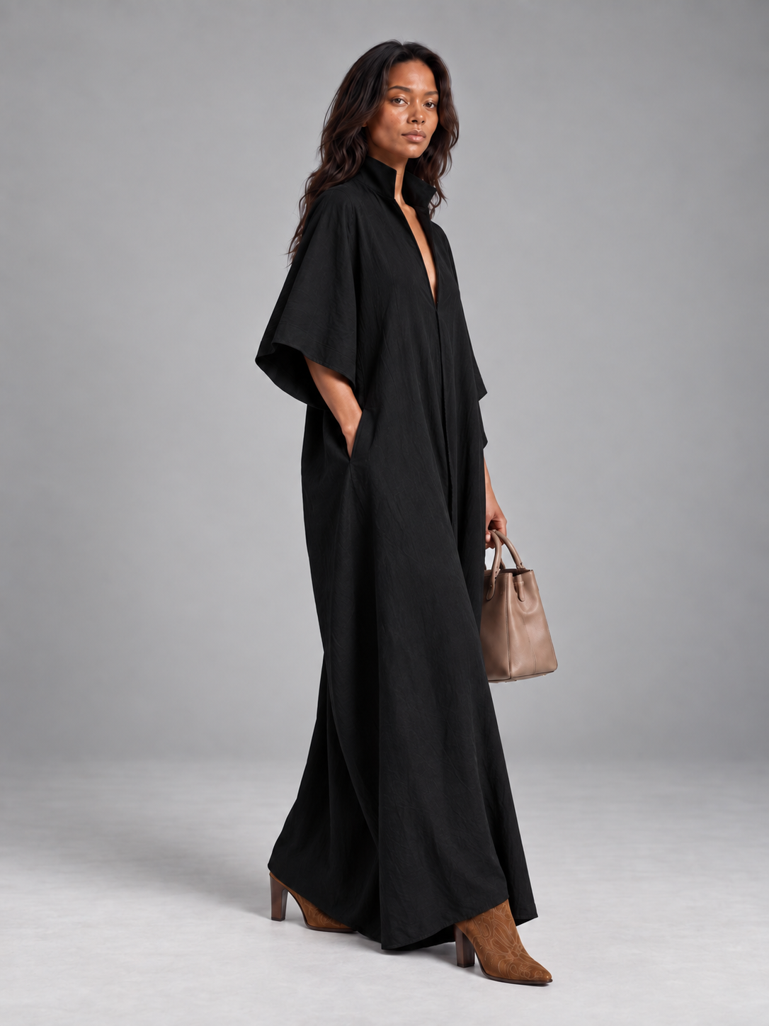 Noémie™ | Robe longue fluide minimaliste