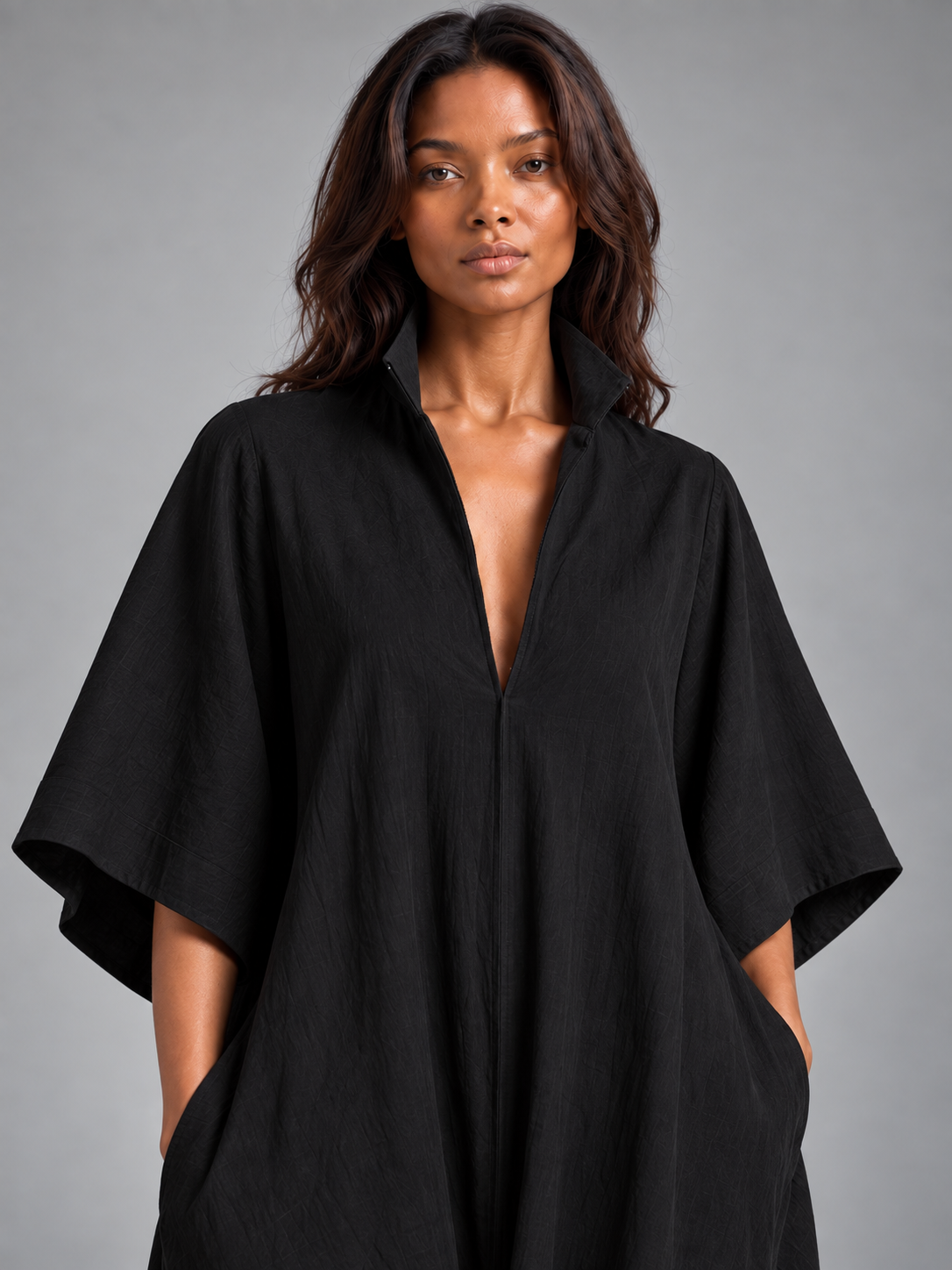 Noémie™ | Robe longue fluide minimaliste